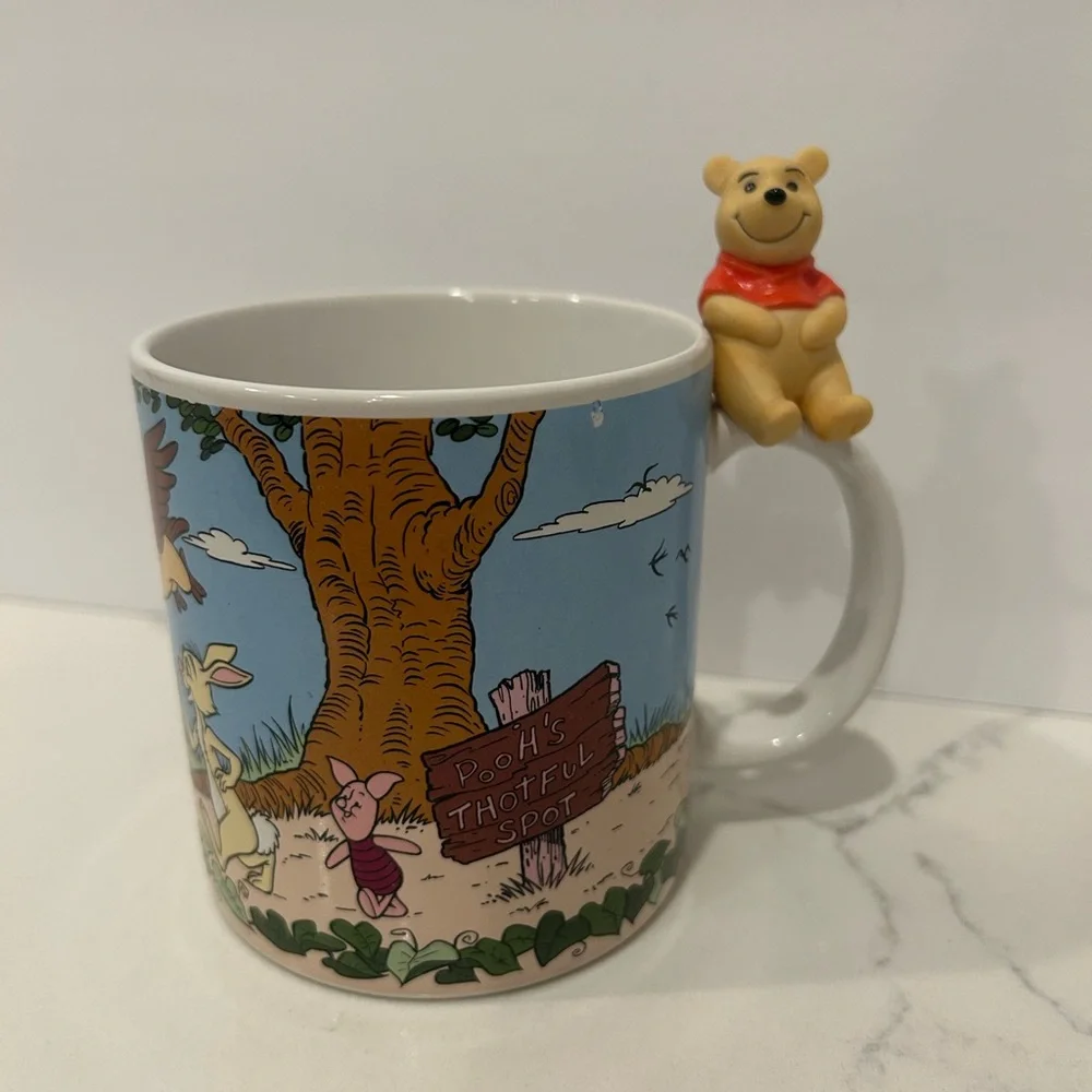 Vtg‎ Disney Winnie The Pooh 3D Coffee Mug Christopher Robin Tigger Piglet W/ Box